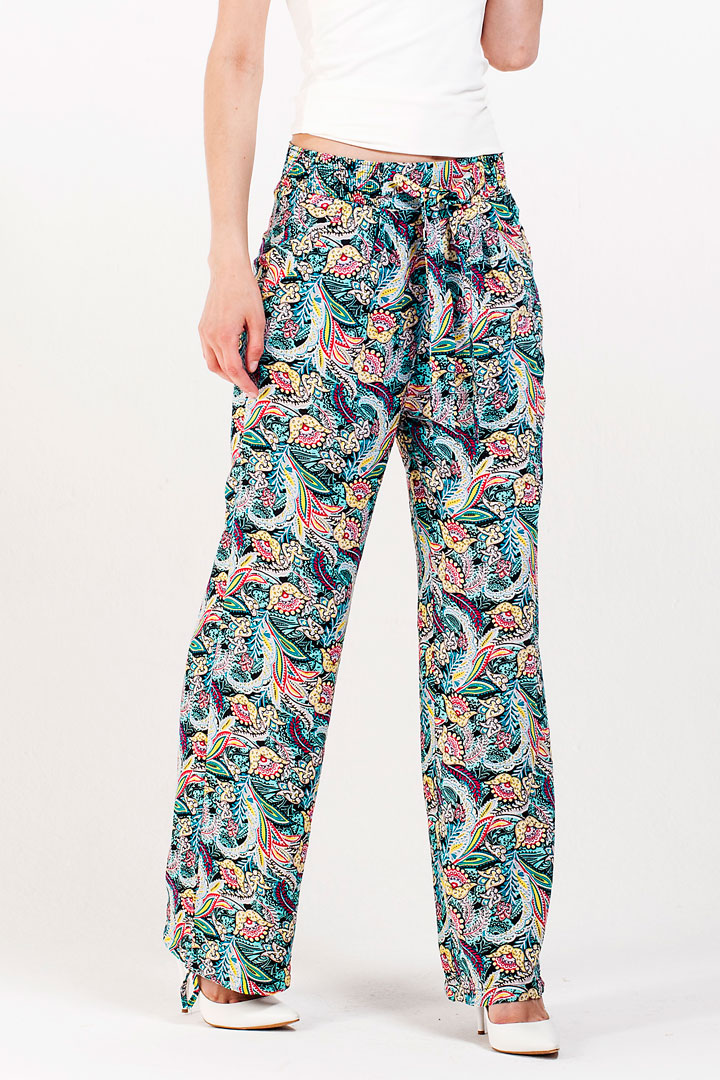 Фото товара 9234, свободные брюки с поясом